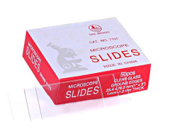 Slides, plain, 75 x 25mm, box 50