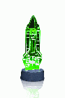 Space Shuttle LED Glow Art Lamp