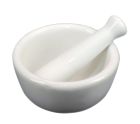 Mortar & pestle, porcelain, 130mm d.